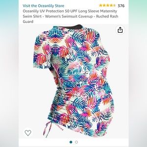 Oceanlily Amazon Maternity rash guard swim top XL
